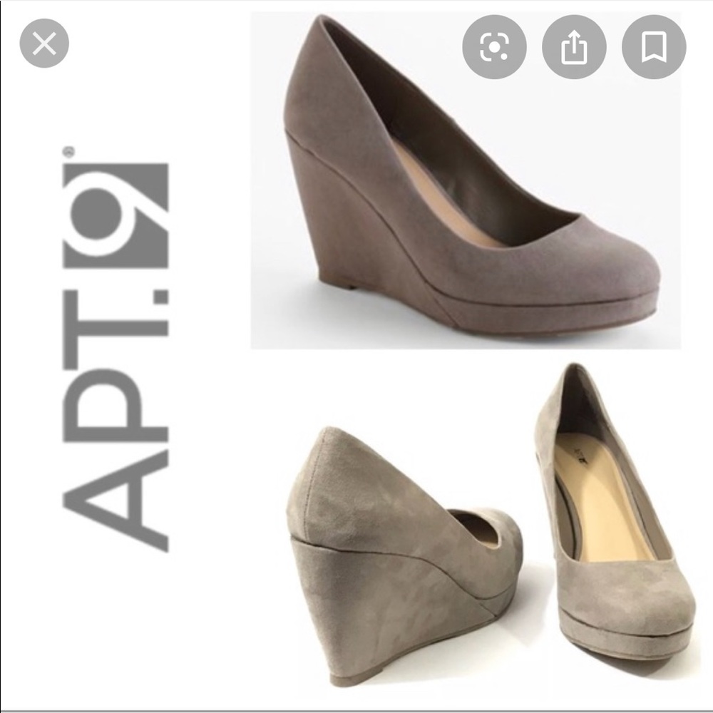 Apt. 9 Kensington platform wedge taupe size 9